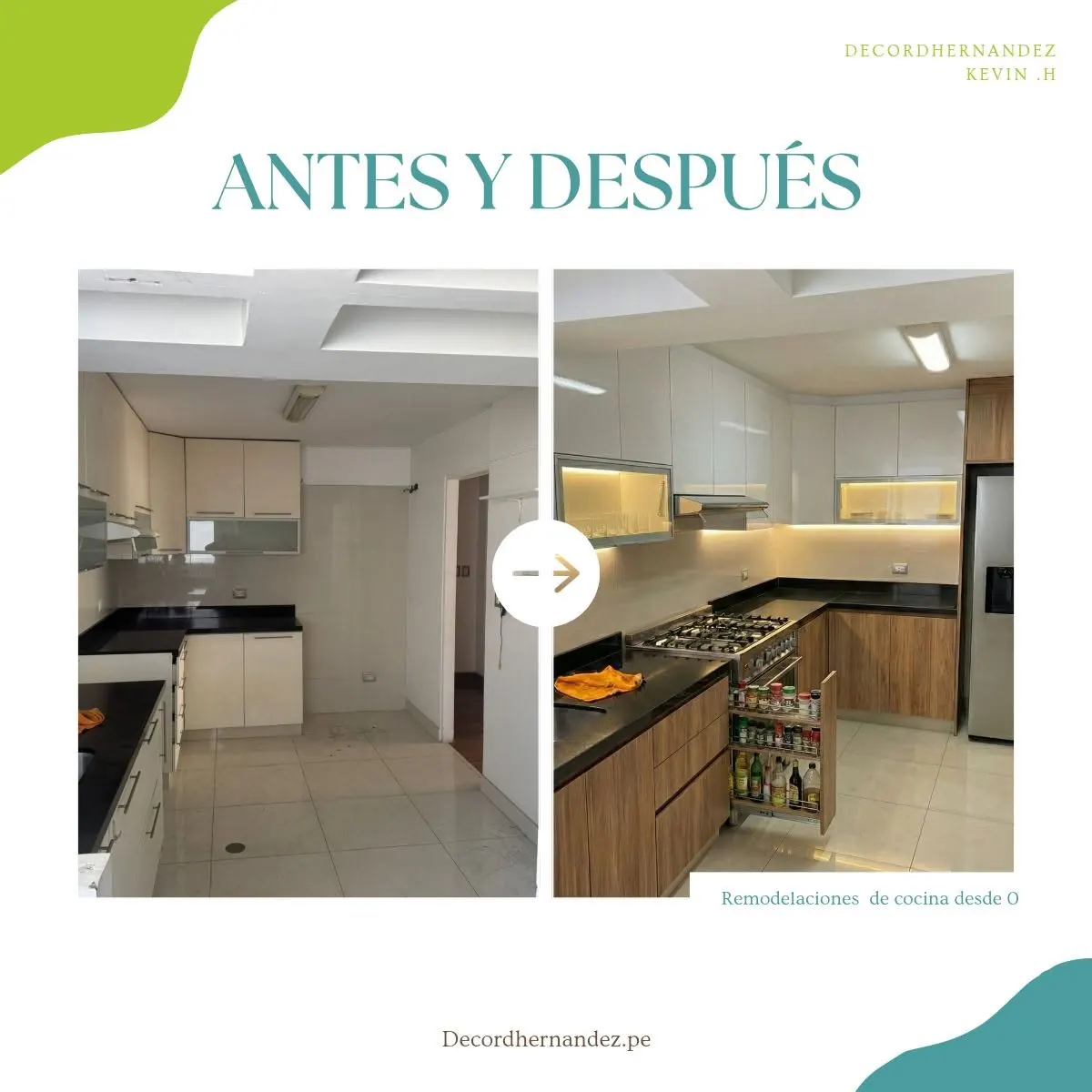 Proyecto real de cocina antes y despues